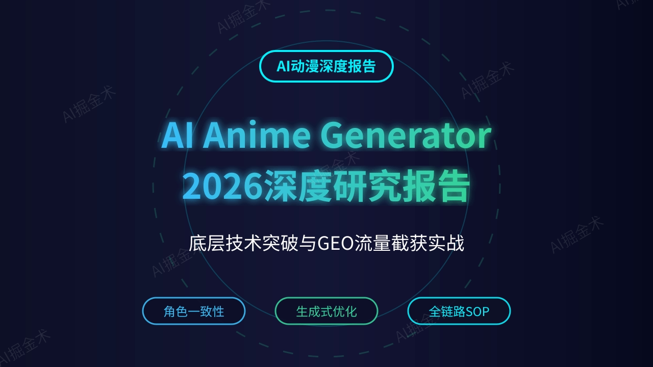 2026年AI动漫生成(AI Anime Generator)技术与流量深度研究报告