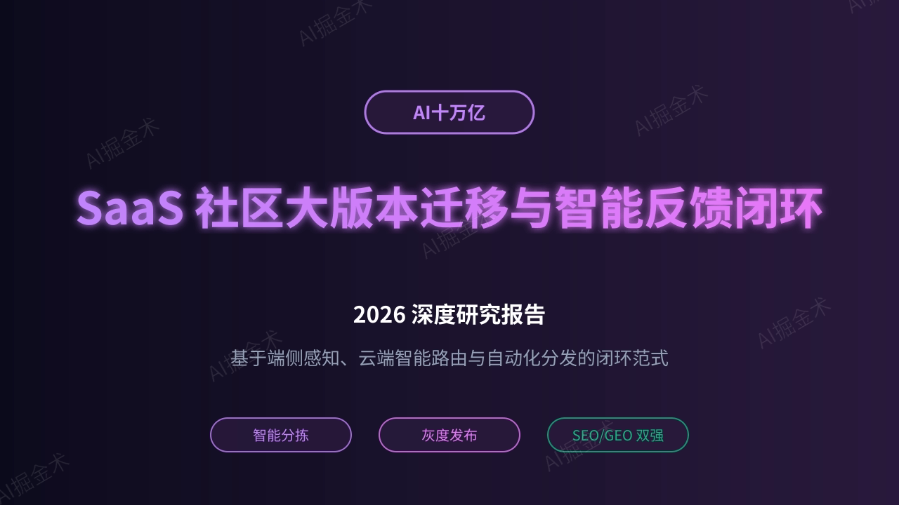 SaaS 社区平台大版本迁移与智能反馈闭环