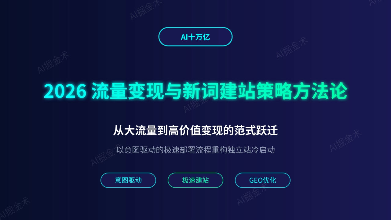 流量变现与新词建站策略