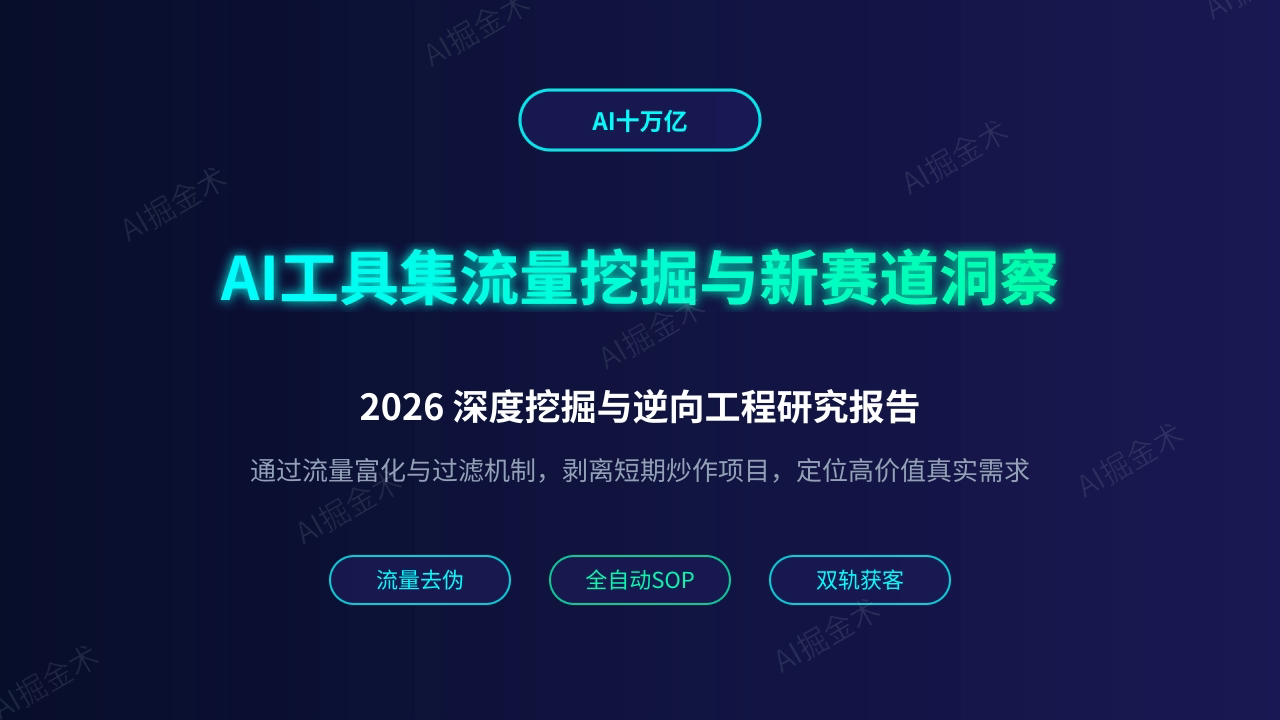 AI工具集流量挖掘与新赛道洞察