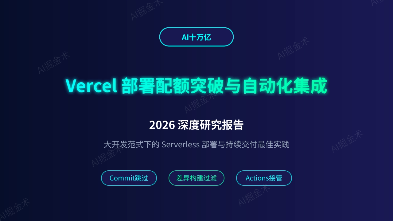 Vercel 部署频率限制突破与自动化优化