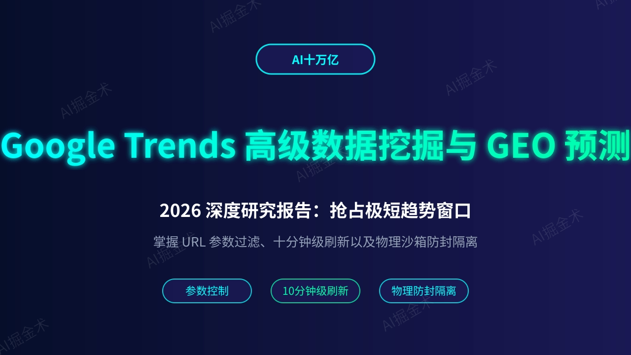 Google Trends 高级数据挖掘与 GEO 趋势预测