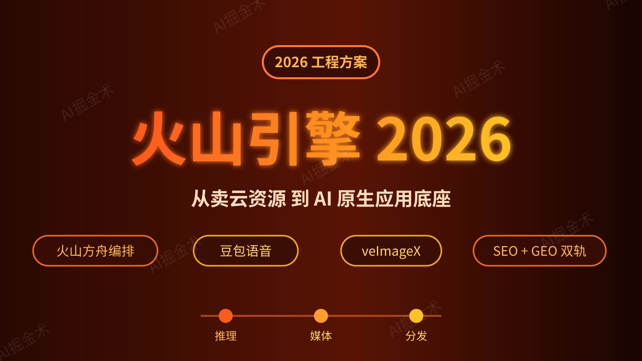 火山引擎2026 从卖云资源到AI原生应用的生产底座