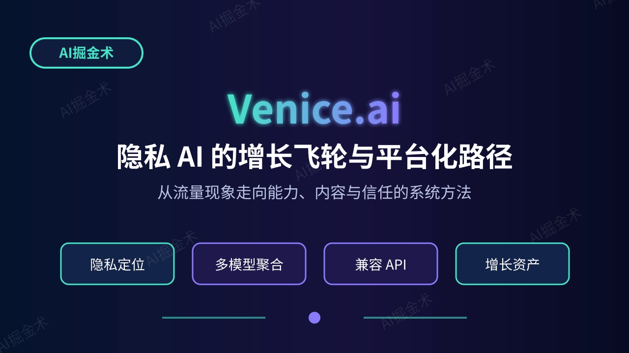 Venice.ai 的增长真相:隐私、多模型与可持续分发飞轮